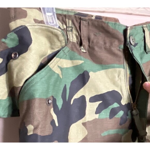 NOS US Military Cold Weather Trousers 1987 Woodland Camo Cargo M-Long - Picture 5 of 9
